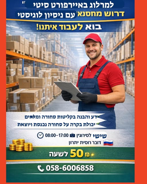 דרוש דוברות באיירפורט סיטי