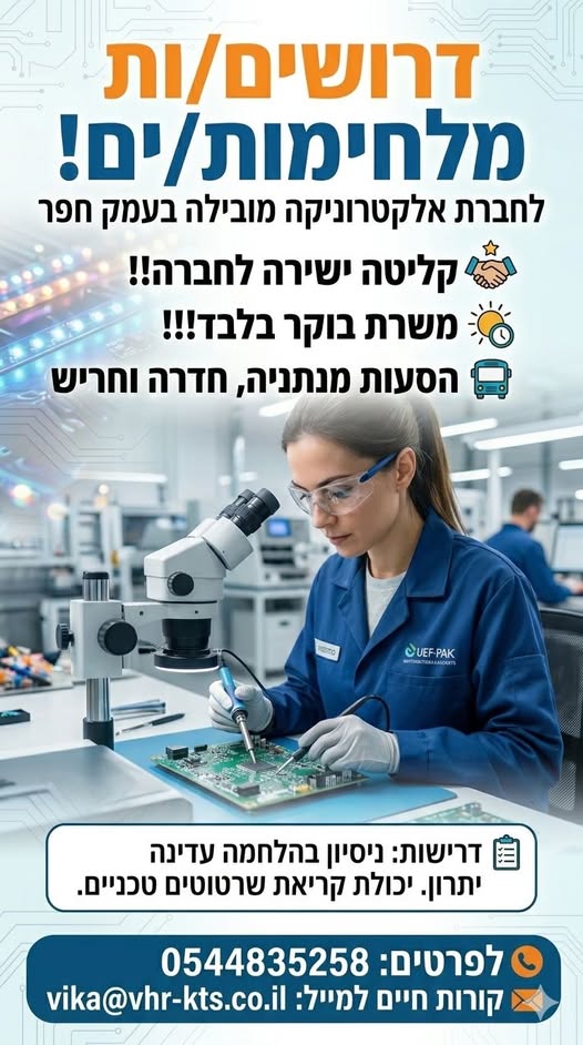 דרוש אלקטרוניקה בנתניה