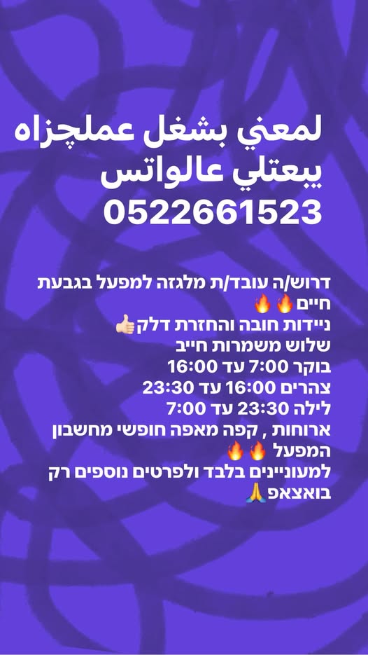 דרוש מלגזן בחדרה