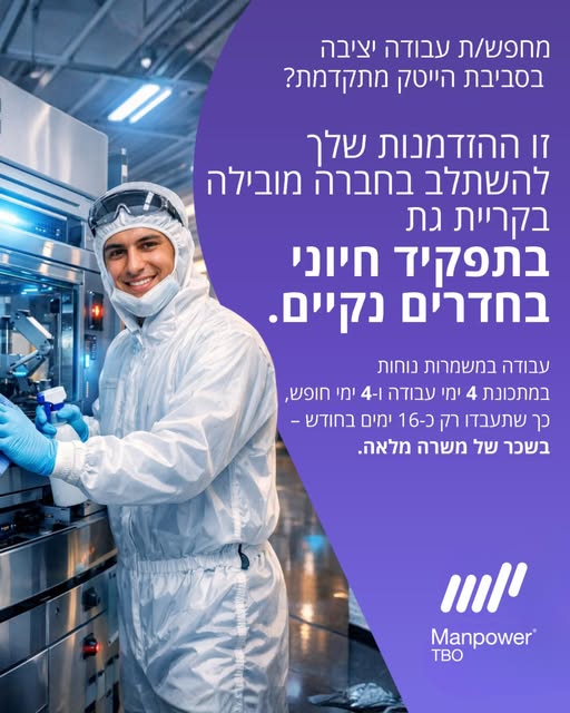 דרוש חיילים משוחררים בקריית גת