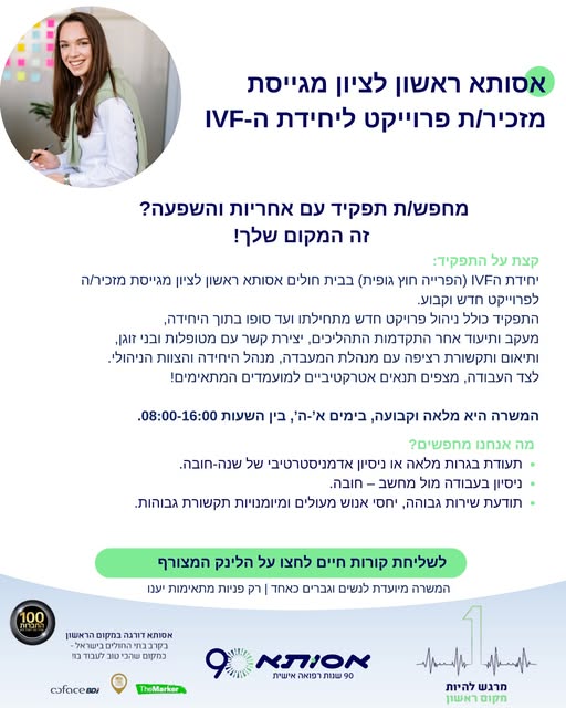 דרוש מזכירות ופקידות בראשון לציון