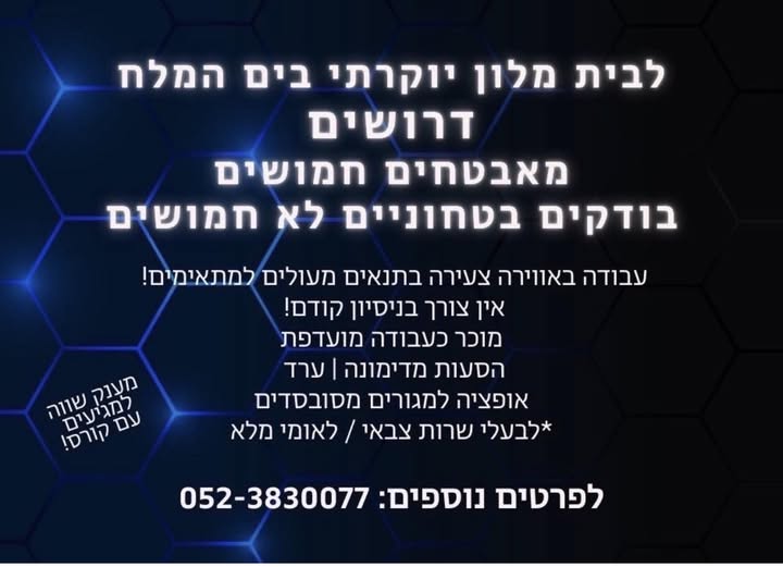 דרוש אבטחה בים המלח