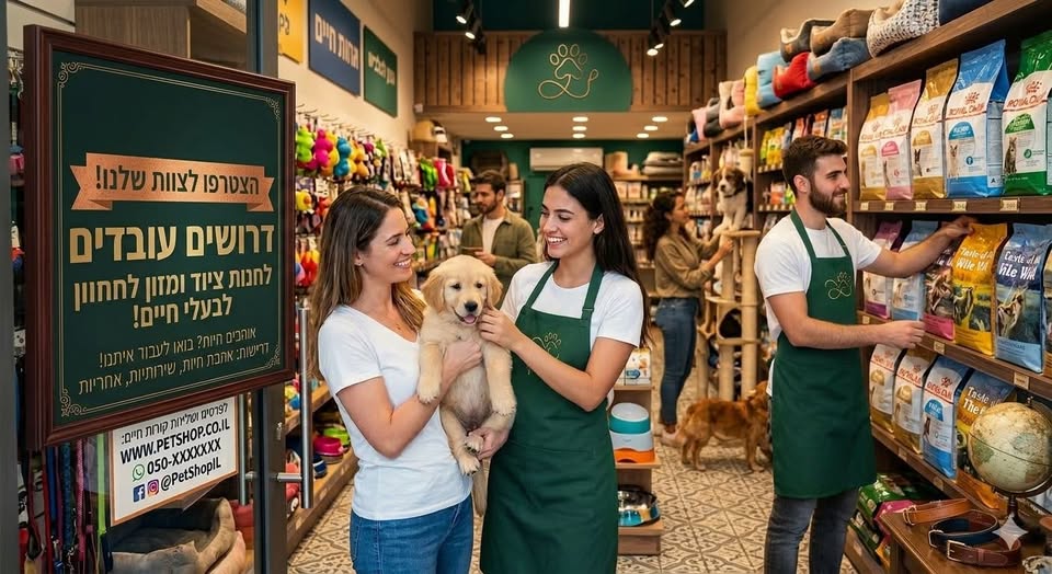 דרוש מוכר בחנות בשפלה