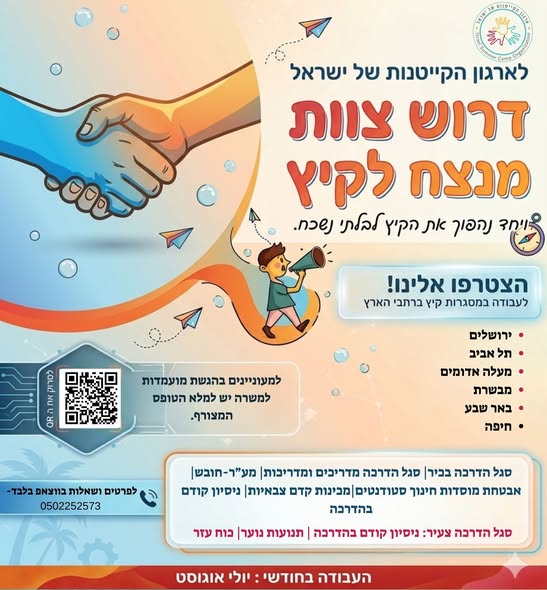 דרוש מדריכים בתל אביב