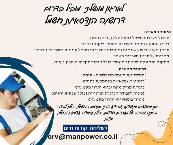 דרוש חשמל בבאר שבע