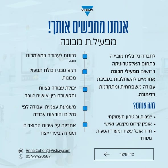 דרוש אלקטרוניקה בדימונה