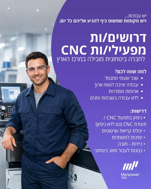 דרוש עובד/ת בתחום בעלי מקצוע בבמרכז