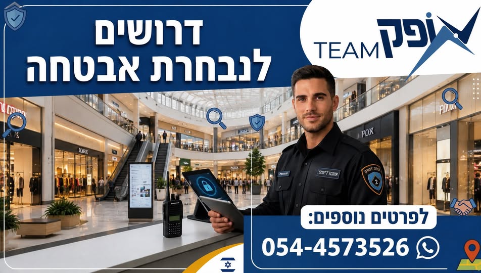 דרוש עובד/ת בתחום אבטחה ושמירה בראשון לציון