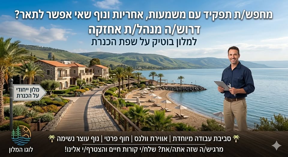דרוש עובד/ת בתחום אחזקה וניקיון בצפון