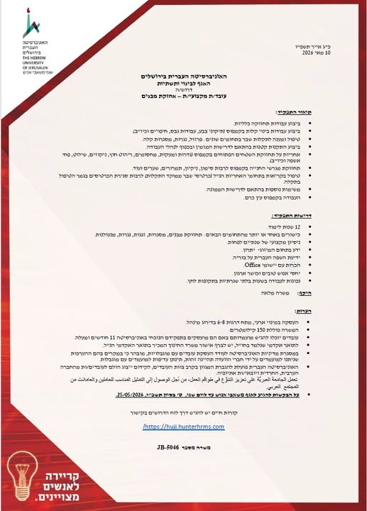 דרוש עובד/ת בתחום עיצוב בבירושלים