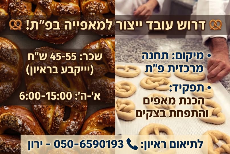 דרוש עובד/ת בתחום מכונות ותעשיה בפתח תקווה