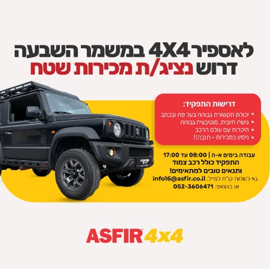דרוש עובד/ת בתחום מכירות בתל אביב