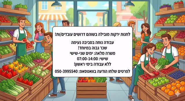 דרוש עובד/ת בתחום מנהל משק בית ואופר בשוהם