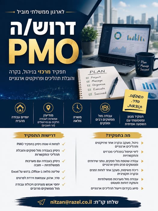 דרוש עובד/ת בתחום עבודה מהבית במודיעין