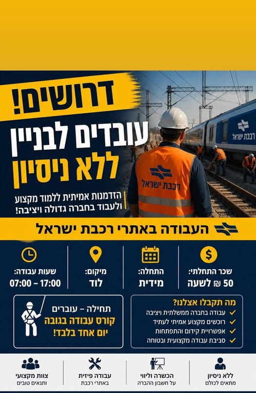 דרוש עובד/ת בתחום עבודות כלליות בלוד
