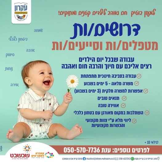 דרוש עובד/ת בתחום בינוי ונדלן בקריית עקרון