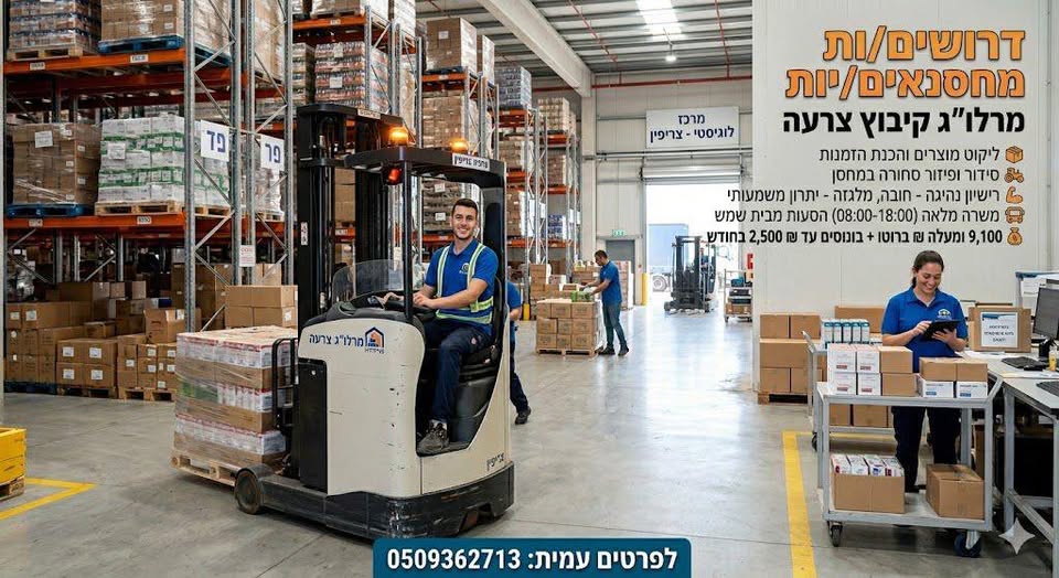 דרוש עובד/ת בתחום לוגיסטיקה ומחסנים בבית שמש