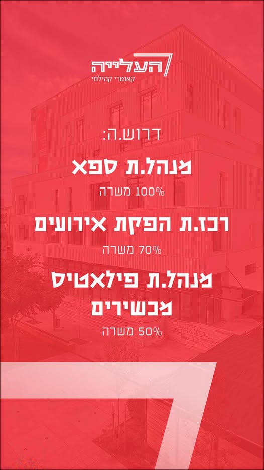 דרוש עובד/ת בתחום יופי, טיפוח וספא בתל אביב