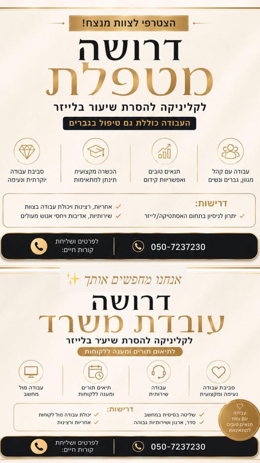 דרוש עובד/ת בתחום חשבונאות וכספים בתל אביב