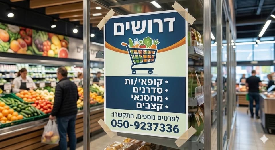 דרוש עובד/ת בתחום קמעונאות בראשון לציון