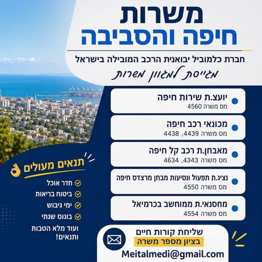 דרוש עובד/ת בתחום לוגיסטיקה ומחסנים בחיפה