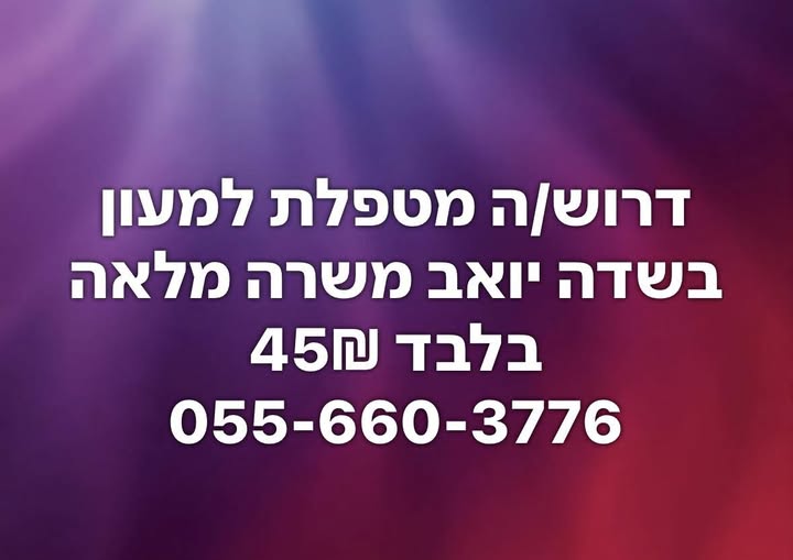 דרוש עובד/ת בתחום הוראה והדרכה באשקלון