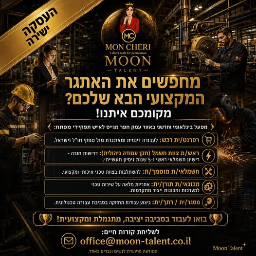 דרוש עובד/ת בתחום בעלי מקצוע בנתניה