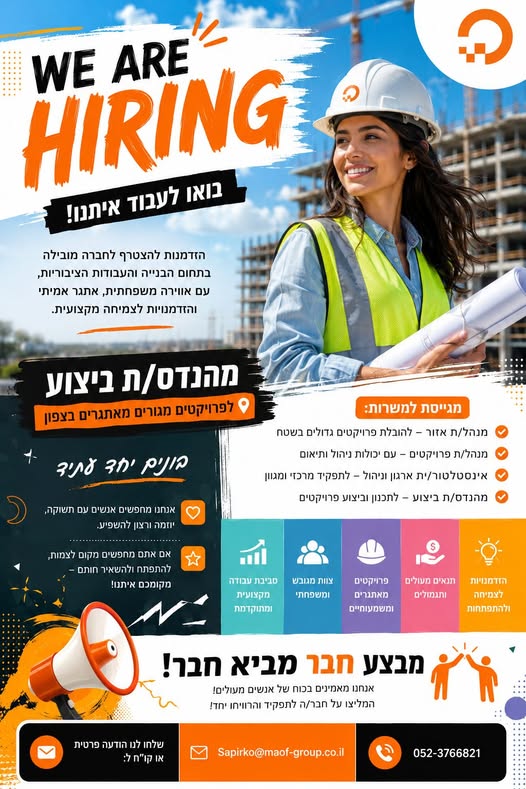 דרוש עובד/ת בתחום חשבונאות וכספים במרכז