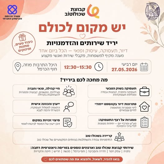 דרוש עובד/ת בתחום בעלי מקצוע בחוף הכרמל
