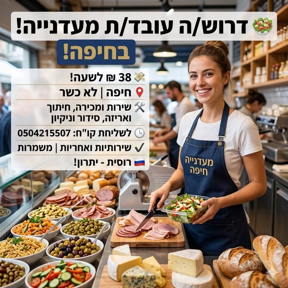 דרוש עובד/ת בתחום קמעונאות בחיפה