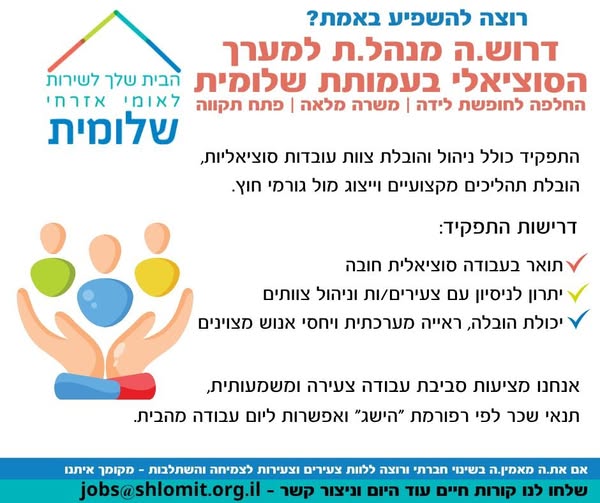דרוש עובד/ת בתחום עבודה מהבית בפתח תקווה