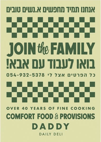 דרוש עובד/ת בתחום מסעדנות, בתי קפה וקייטרינג בתל אביב