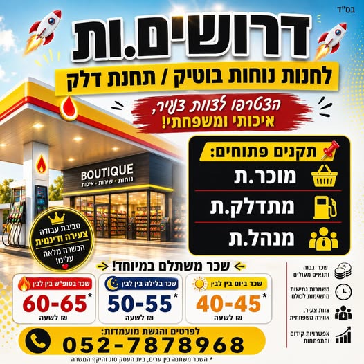 דרוש עובד/ת בתחום מסעדנות, בתי קפה וקייטרינג בתל אביב
