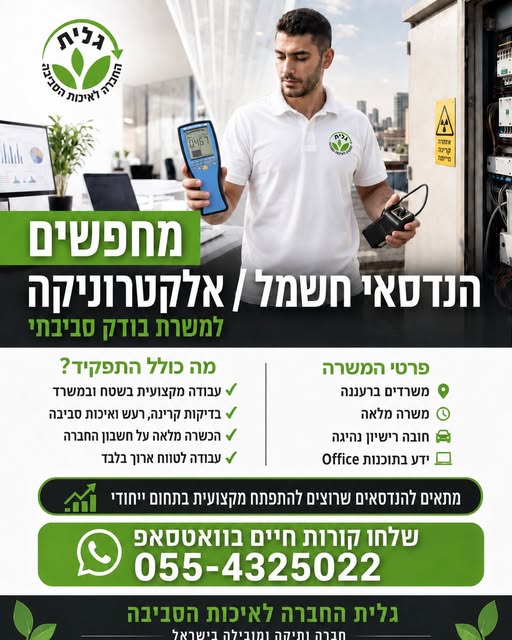 דרוש עובד/ת בתחום מכונות ותעשיה ברעננה