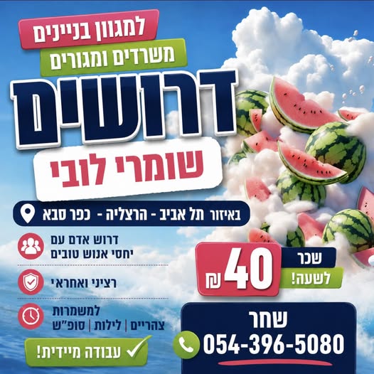 דרוש עובד/ת בתחום משאבי אנוש בנתניה