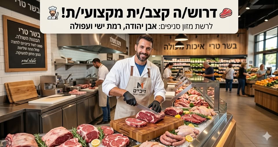 דרוש עובד/ת בתחום אחזקה וניקיון באבן יהודה
