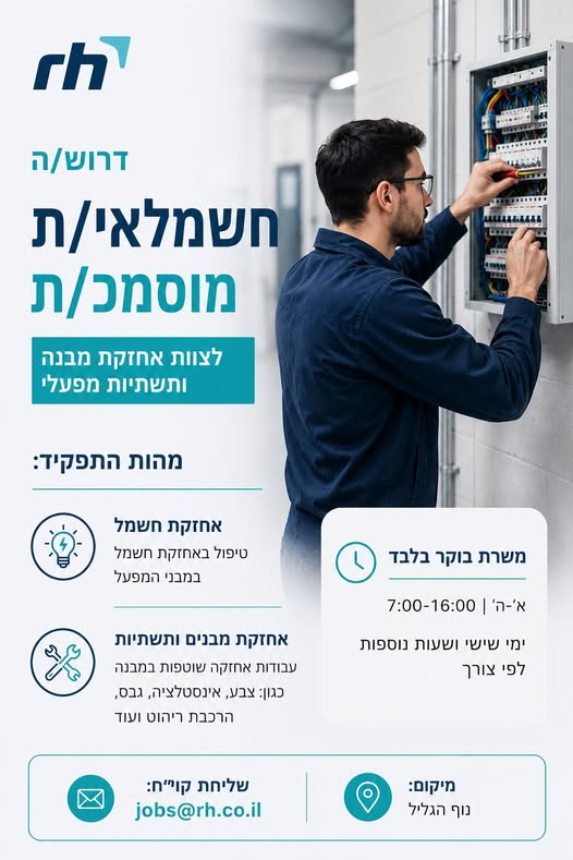 דרוש עובד/ת בתחום בינוי ונדלן בנוף הגליל