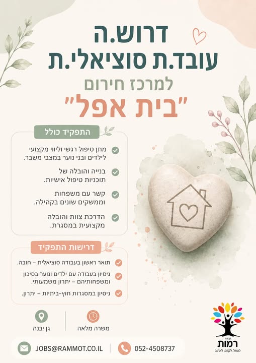 דרוש עובד/ת בתחום בעלי מקצוע במרכז