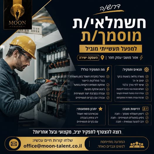 דרוש עובד/ת בתחום בעלי מקצוע בנתניה