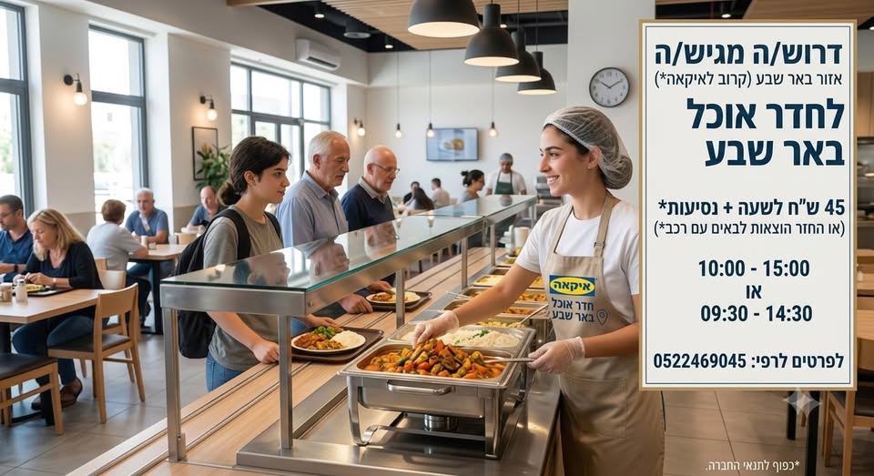דרוש עובד/ת בתחום נהגים, רכב ותחבורה בבאר שבע