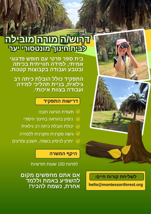 דרוש עובד/ת בתחום הוראה והדרכה בחולון
