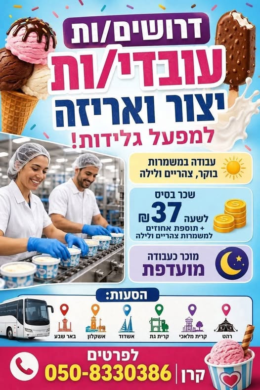 דרוש עובד/ת בתחום קמעונאות בקרית גת