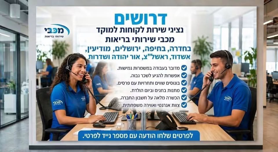 דרוש עובד/ת בתחום שירות לקוחות בחדרה