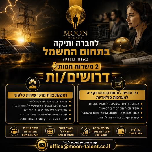 דרוש עובד/ת בתחום טכנאים בנתניה