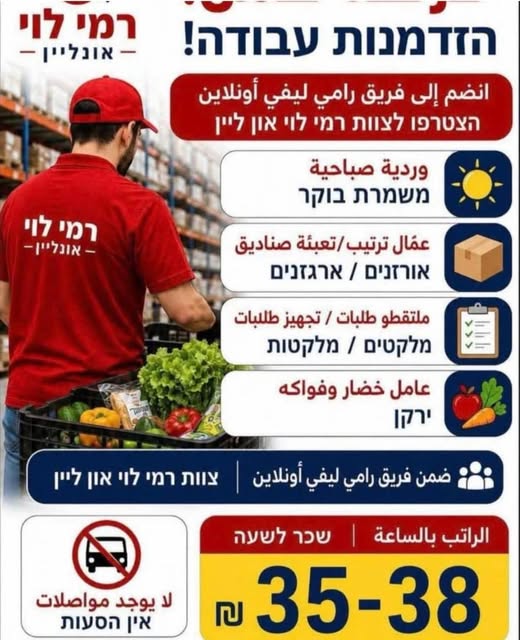 דרוש עובד/ת בתחום לוגיסטיקה ומחסנים בחדרה
