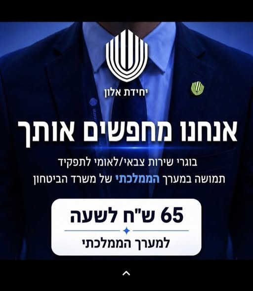 דרושים מאבטחים ובודקים ביטחוניים בחיפה