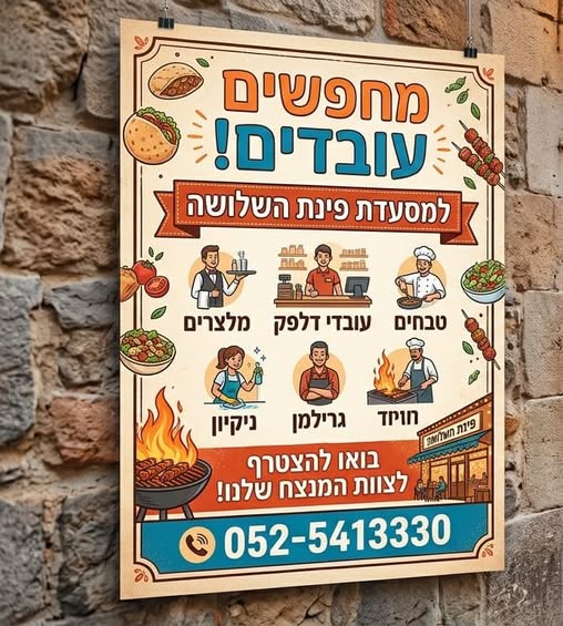 דרוש/ה עובדים רציניים a OB jane להצטרף ת המנצח שלנו! [ > המנצח שלוו nin) בחולון