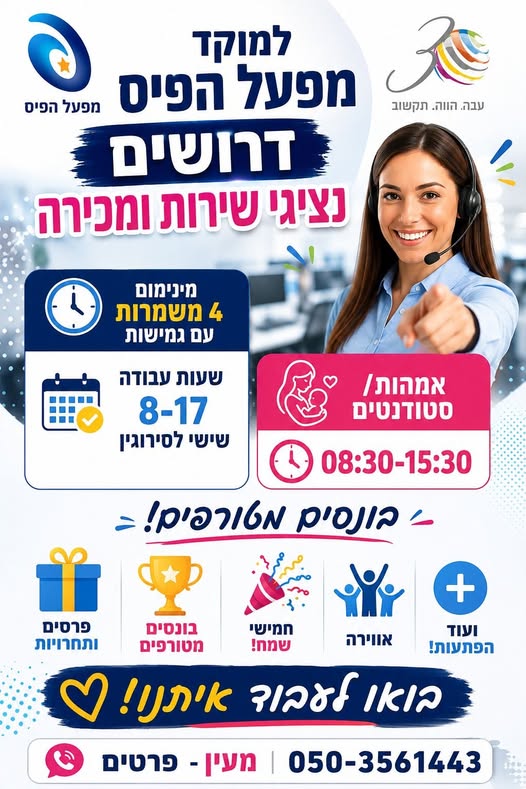 דרוש/ה נציג ות מוקד בלוד