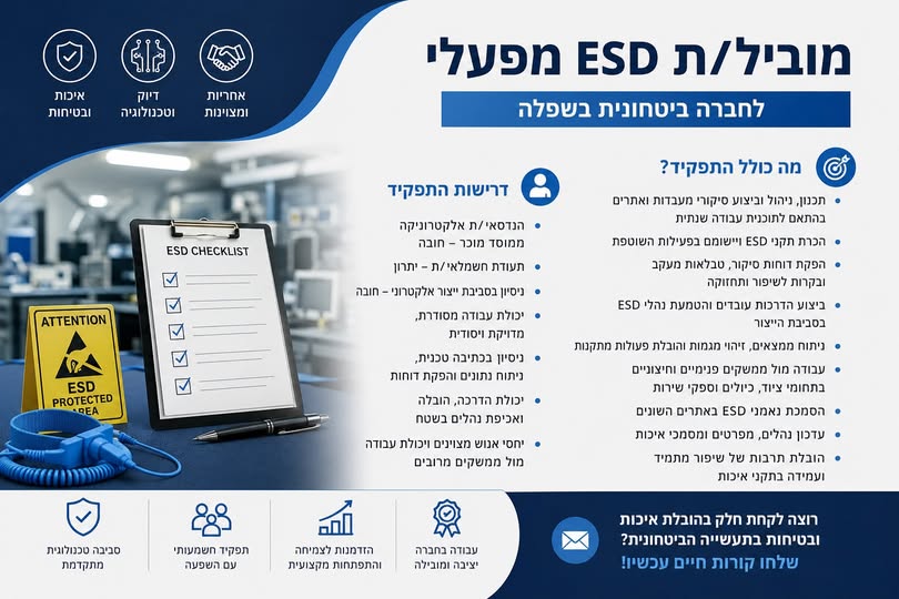 דרוש/ה אלקטרוניקה באזור שפלה