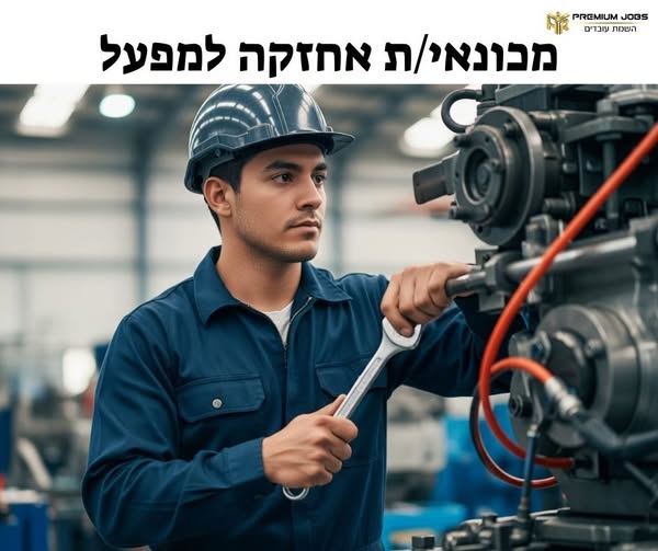 דרושים הידראוליקות ומכונאי אחזקת מכונות באשדוד